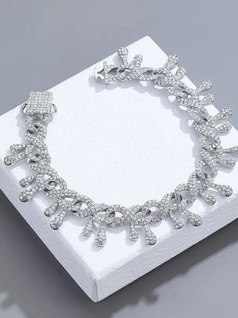 Iced Out Rhinestone Drip Diamond Chain Bracelet Rhinestone Chain Bracelet Unisex